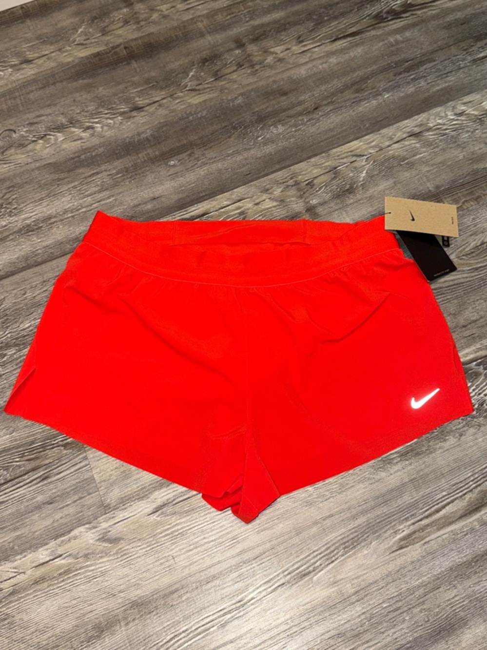 Nike Tempo Flow Swoosh Women's Dri-FIT Mid-Rise Brief-Lined Running Shorts